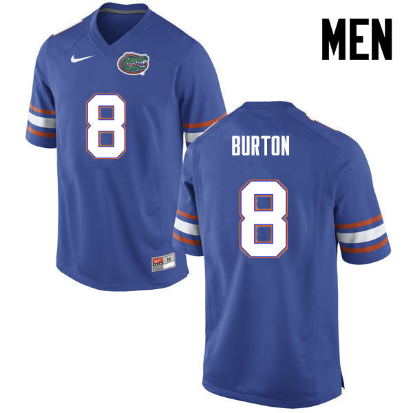 Men Florida Gators #8 Trey Burton College Football Jerseys-Blue